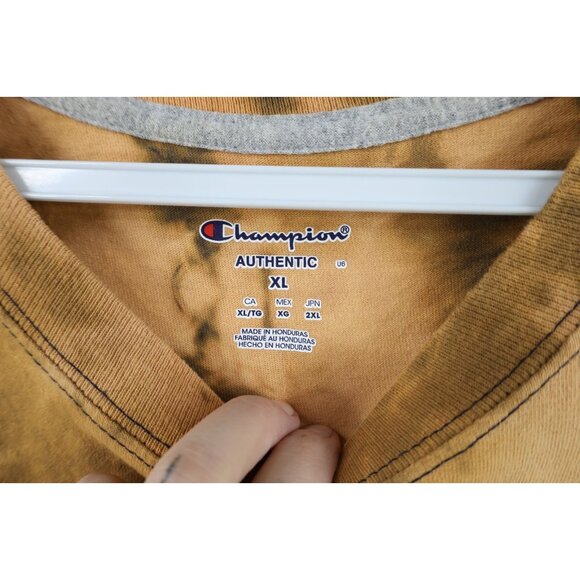Vintage Y2K Champion Mens XL Custom Acid Wash Classic Logo Short Sleeve T-Shirt - Picture 5 of 10